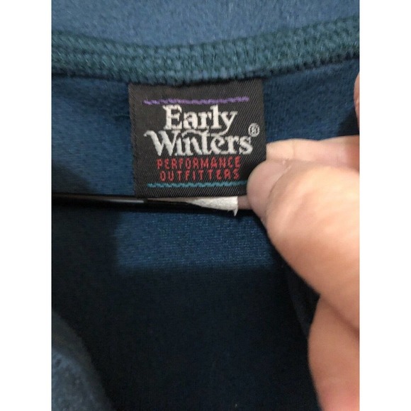 Vintage Early Winters Fleece Jacket Women’s Size Medium Blue 3/4 Snaps - Picture 3 of 5